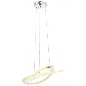 METAL LED AND SILICONE CHROME PLATED CHANDELIER 40 CM DIAMETER LOAD: 90 CM